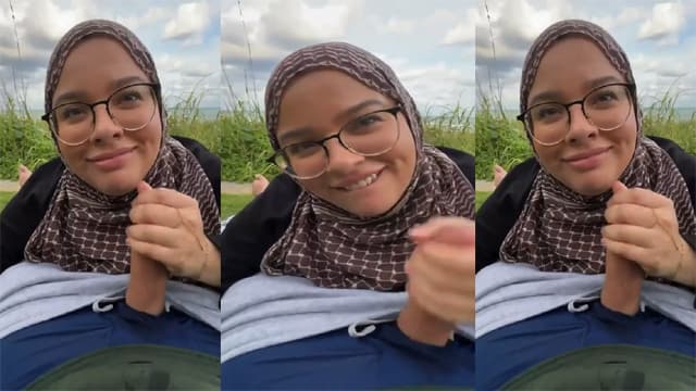 Desi Hijabi Maal – Hard BJ Big Cock Public